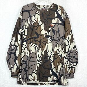 VTG Predator Camo Long Sleeve Shirt Men 3XL Hunting Outdoor Military Performance